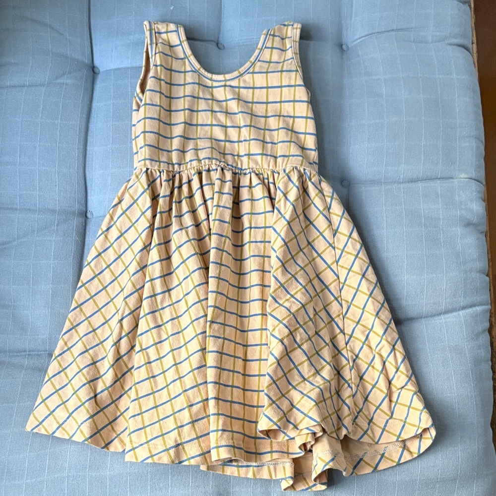 Alice + Ames Girls' Yellow Striped Sleeveless Dress